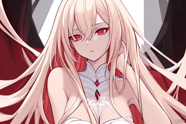  High quality
masterpiece, best quality
highly detailed
High Quality pf-hd
ultra high definition
High resolution

Long white blonde hair with crimson tips grading
Ruby-like eyes
Fair and smooth skin
Seductive body


Anime
Gorgeous dresses