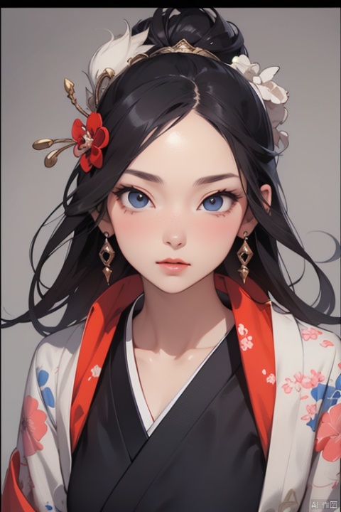  A girl, Japanese two-dimensional painting style, exquisite facial features, good-looking, 8K,Tyler Edlin