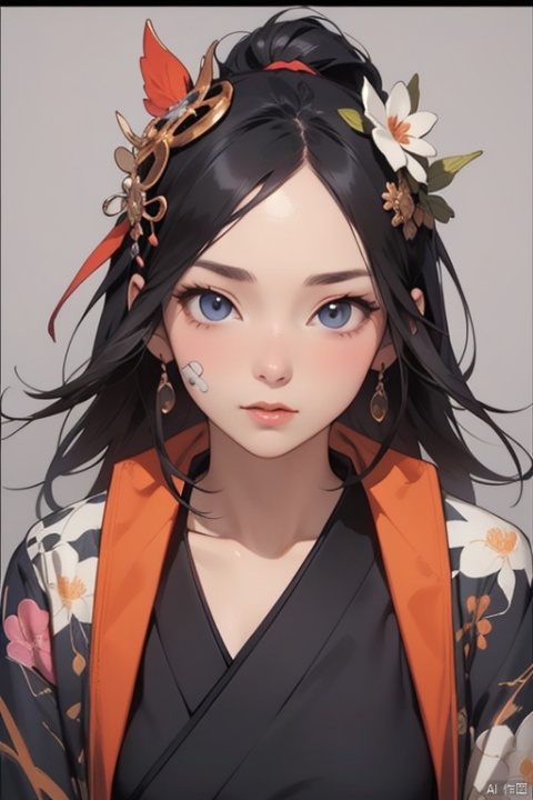  A girl, Japanese two-dimensional painting style, exquisite facial features, good-looking, 8K,Tyler Edlin