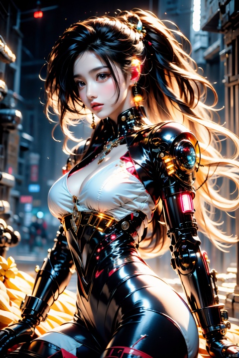 1girl,breasts,long hair,holding,weapon,holding weapon,standing,outdoors,floating hair,thigh strap,leotard,blue eyes,white hair,medium breasts,gloves,bangs,day,holding sword,full body,looking at viewer,closed mouth,headgear,armor,very long hair,solo,glowing,robot,[blush],building,white footwear,covered navel,mecha,hair between eyes,white gloves,hair ornament,black socks,sky,backlighting,white leotard,large breasts,cool,'((yellow and black exoskeleton))','((Augmented cyborg))','((Girl fused with          a wasp))'((yellow hair color))',wasp wings,wasp tattoo,action scene,queen bee,supermodel,(petalsfall）[[mechagirl]],mecha,up,mecha,,future,solo,looking at viewer,yellow eyes,weapon,white hair,wings,armor,mecha musume,v-fin,long hair,breasts,mecha angel,solo,looking at viewer,blue eyes,yellow eyes,weapon,white hair,wings,[[armor]],[mecha musume],v-fin,long ponytail hair,breasts,big ponytail,petite,whole    body,beautiful detailed   fullbody,standing,Maro  eyebrows,((white  skin)),white   hair,gray hair,(underboob of whitejacket),shoulder holster,leg holster,pencil skirt,[[mechagirl girl]],shortstacks,huge breasts,cat ear,mecha wings,pretty face,charming eyes,perfect shape,complex design,exquisite picture,[full body mech],white mecha shoes,[outer bone panzer],Photos of vast landscapes,(from below  you can see the sky and the fields),a girl standing in a flower bed looking up at the sky,(Full   moon :1.2),(meteor   :0.9),(nebula :1.3),BREAK  making art,mountains in  the   distance,trees,(warm light source :1.2),(fireflies :1.2),lights,purple and orange,intricate details,Write,BREAK (Masterpiece :1.2),(highest quality),4k,Super Detail,(Dynamic configuration :1.4),very detailed and colorful details (Rainbow colors :1.2),(Shining lights,          atmospheric lights),Fantastic,Magical,(Solo :1.2),Robot close-up with wings flying through the air,Mechanical Wings,Stay from Overwatch,Farah,from Overwatch,Echoes from Overwatch,Overwatch Reinhart,Overwatch design,Mechanical Angel,armor Angle with wings,Overwatch skin,Future robot Angel,8k HD wallpaper JPEG8k HD wallpaper, machinery,Cyberpunk, Cyberpunk Concept,流光,headset