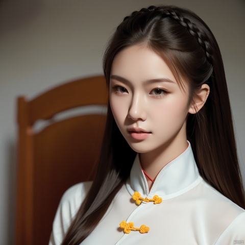 chinese woman,long,hair,verycute,business model,dress in a very fashion like a queen