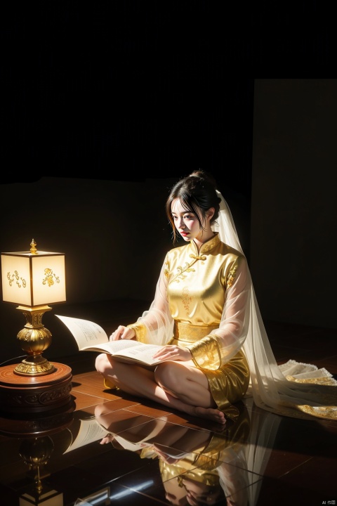 Screen description
translucent embroidery, top light, backlight, A lighted book, seated front, detailed art style, paper sculpture, geographic photo, hi-res image, paper cut book design oriental palace, tilt photography style, 8k resolution, night scene, photo taken with a Nikon D750 with lights on top, cityscape style, intricate woodwork, grandiose gauges, chinese book model, golden light style, pencil art illustration, hi-res image, site-specific artwork, i can't believe how beautiful this is, Negative reminder, flowing gold art, silk transparent material style, abstract design, ethereal phantom, lifelike, black and white tones,