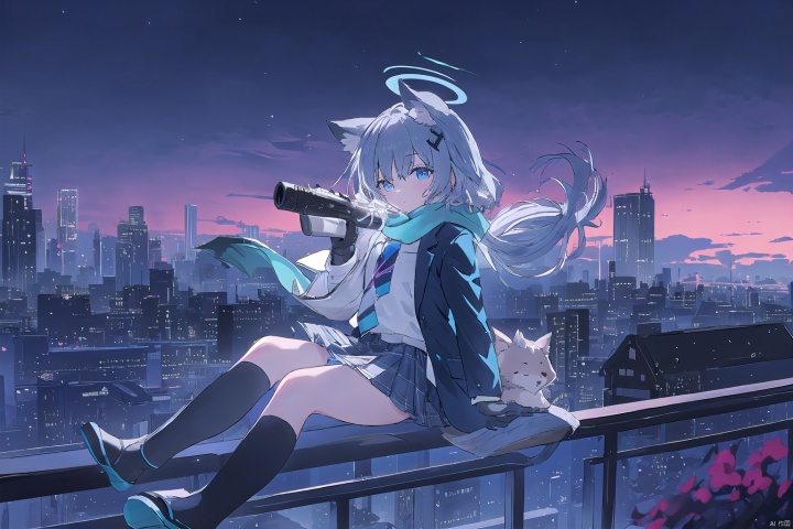 tianliang duohe fangdongye,chen bin,omone,,（(masterpiece, best quality)),beautifuldetailedlighting,1girl, solo, long hair, looking at viewer, (masterpiece:1.2), best quality,PIXIV,Shiroko,1girl, shiroko (blue archive), weapon, rifle, animal ears, gun, solo, assault rifle, scarf, gloves, blue eyes, outdoors, halo, sig sauer, jacket, hair ornament, looking at viewer, green gloves, cityscape, animal ear fluff, cloud, skirt, sky, blue scarf, open clothes, grey hair, school uniform, shirt, white shirt, city, mismatched pupils, long sleeves, bangs, necktie, cross hair ornament, blazer, open jacket, single glove, plaid, bag, extra ears, building, cloudy sky, scenery, skyline, closed mouth, holding, medium hair, railing, plaid skirt, blue necktie, striped scarf, pleated skirt, wolf ears , Shiroko white, blue archive, Izumi Sagiri, blue archive background,Shirokowhite,Shiroko black,(Bukkake, Cum, Cum Overflow, Cum InPussy,明Cum On Body, Cum Pool, Cumdrip:1.3),laying_down the bed, pixiv, Arien view, backlight