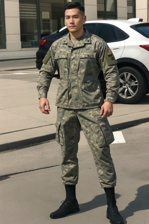 Camouflage military uniform