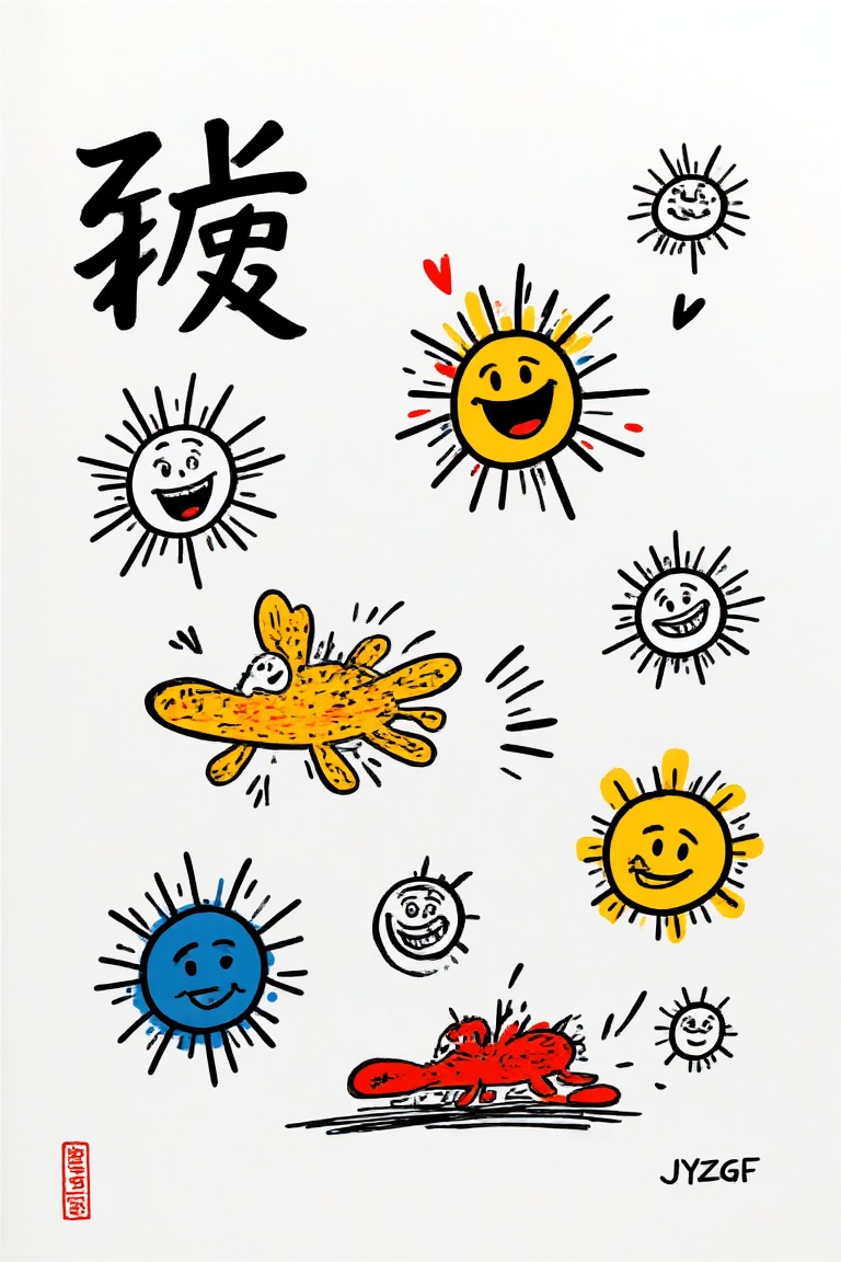 JYZGF,  guohuaf,  Child Graffiti Painting by 成语 on Tensor.Art