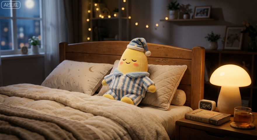 晚安蕉搭子
睡前坐在床头，跟你说晚安，陪你进入梦乡，温柔收尾。