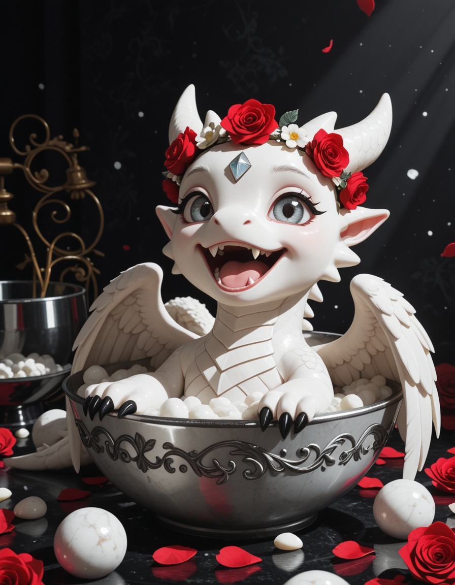 Close-up of a cute with big chibi eyes,  , on Tensor.Art