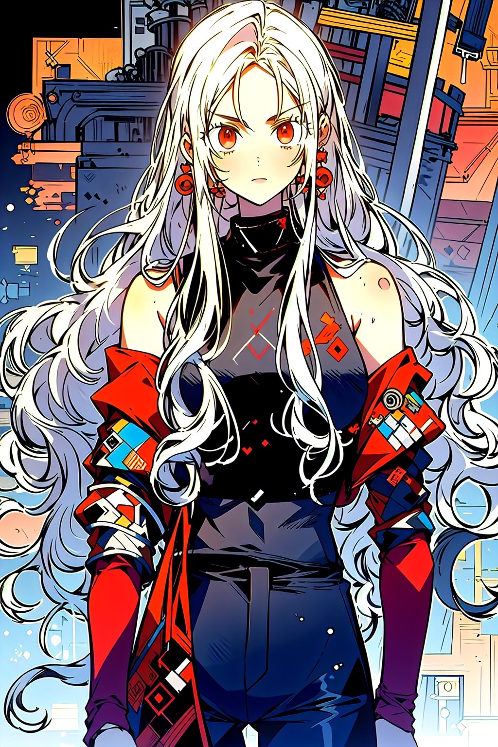 1girl,  solo,  red eyes on Tensor.Art