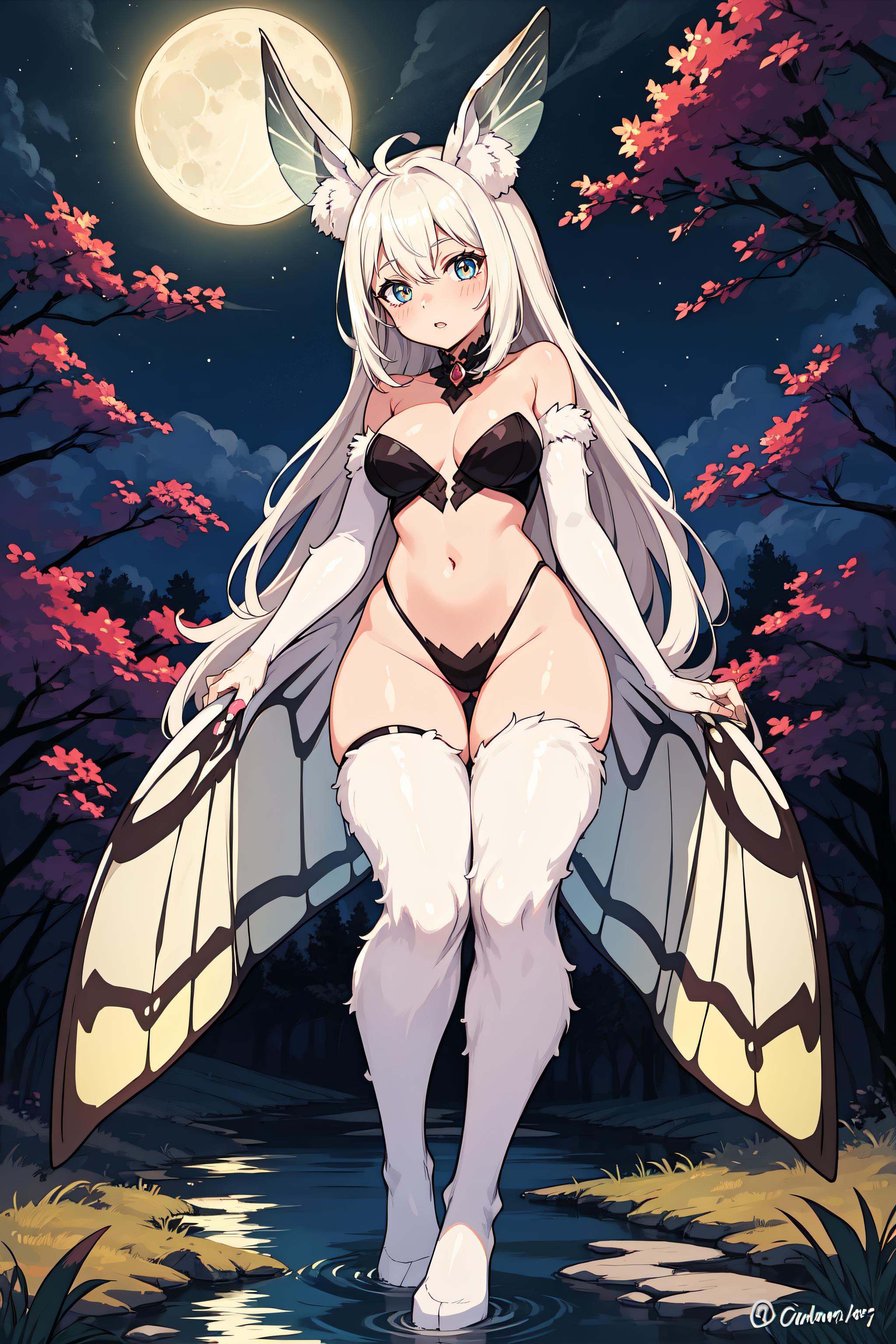 1girl,  moth girl,  antennae on Tensor.Art