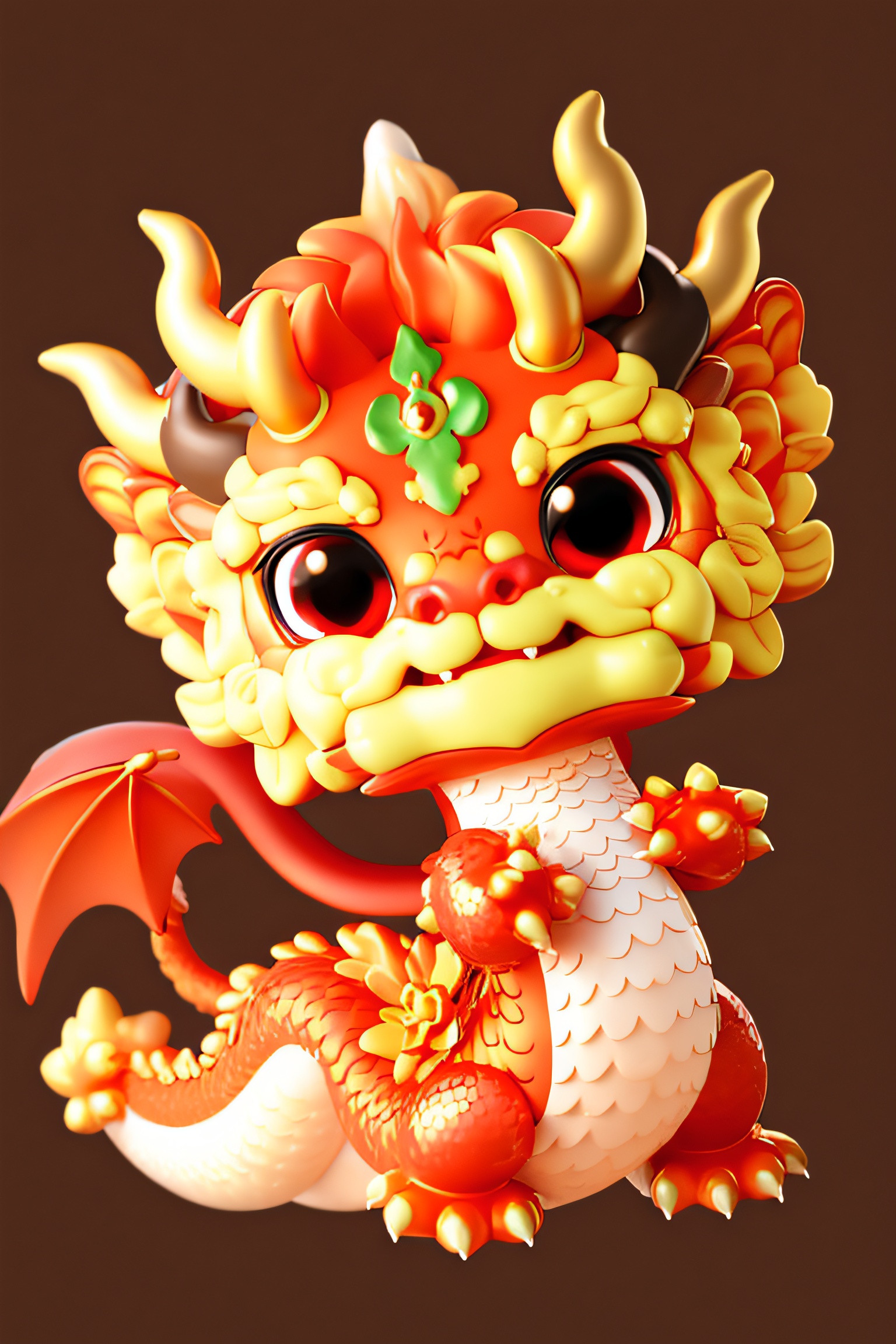 horns,chibi,red eyes,solo,tail,smile,claws,looking at viewer,dragon,dragon tail,full body,closed mouth,jewelry,dragon horns,Bright,Warm Light,<lora:2024:0.8>,