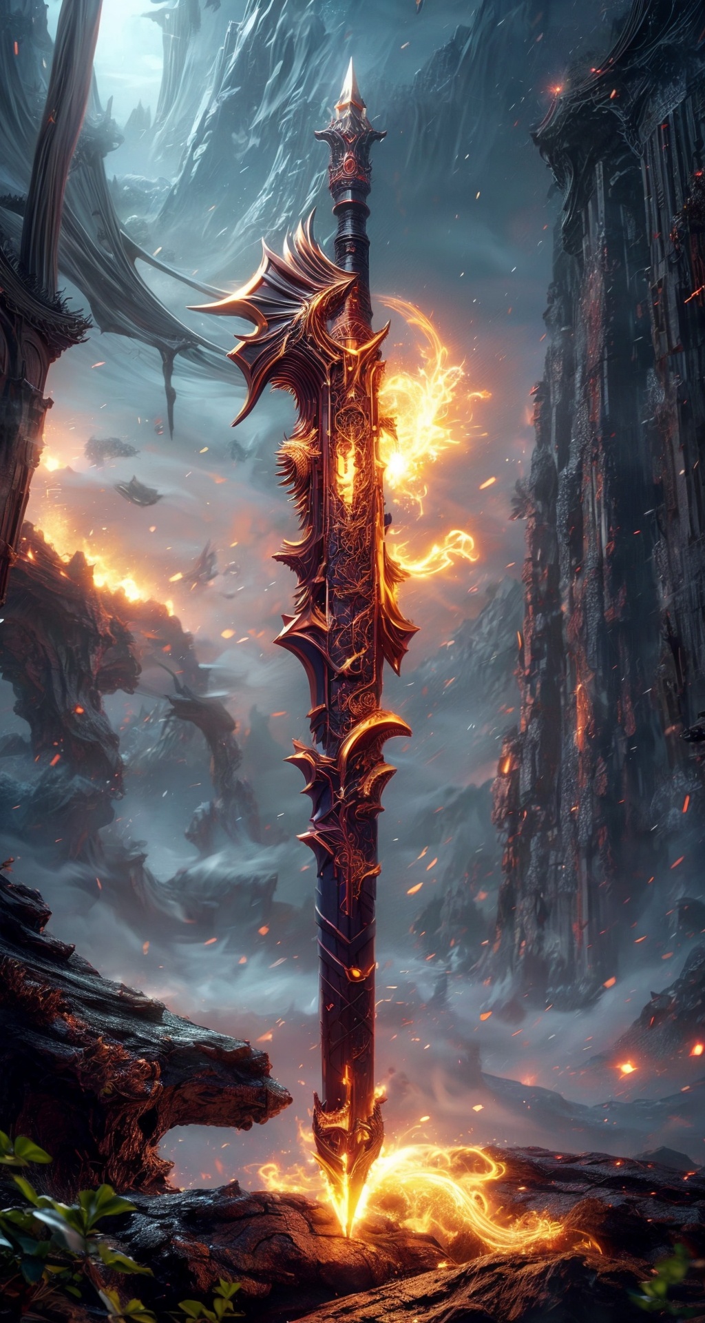 <lora:add_detail细节增加:1.5>,<lora:法宝:1>,fabao,novady,no_humans,weapon,fantasy,outdoors,glowing,