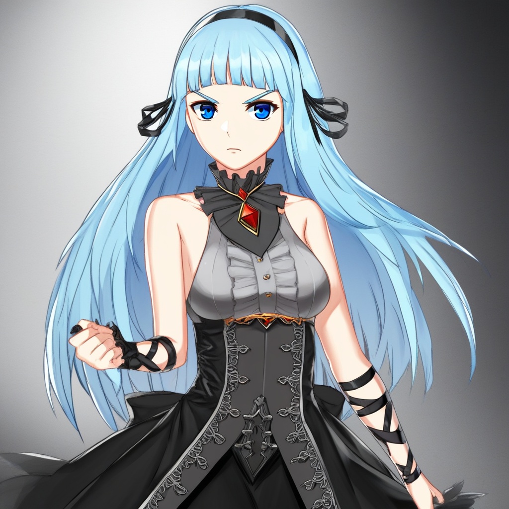 1girls,  Violet_ valkyrie\(closesd\),  blue hair on Tensor.Art