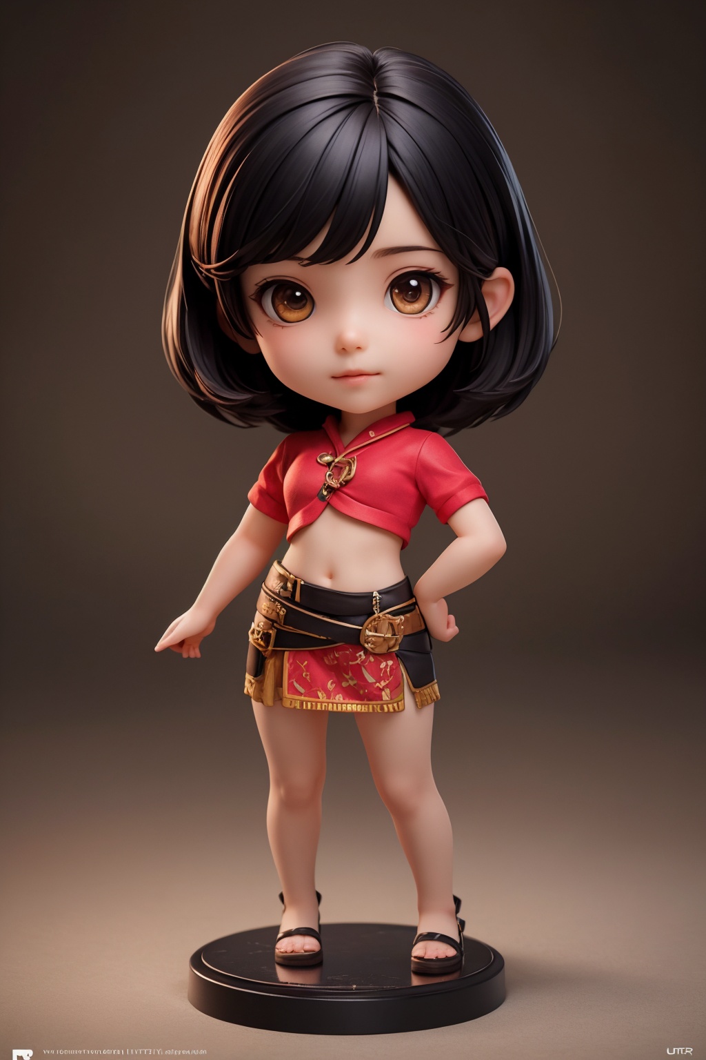 (best quality:1.4),(masterpiece:1.4),(photorealistic:1.4),(Realistic:1.2),(ultra high res, raw photo:1.4),(hdr, hyperdetailed:1.2),(8K:1.2),cinematic photo 1girl,(chibi:1.1),black hair,full body,