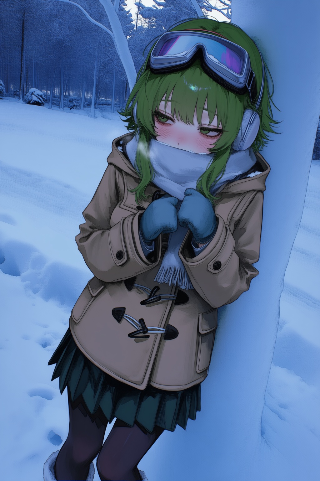 gumi,  1girl,  blush on Tensor.Art