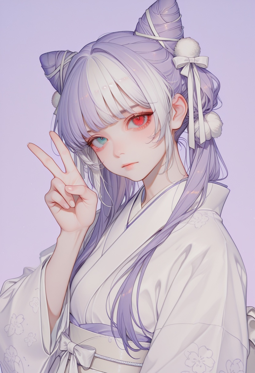 1girl,  solo,  heterochromia on Tensor.Art
