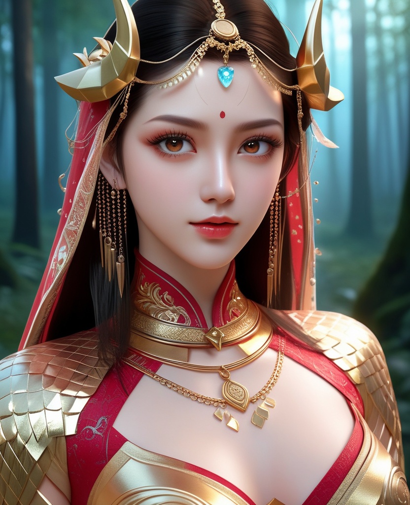 <lora:660-DA-XL-武改乾坤-慕芊芊:0.8>(,1girl, ,best quality, ),looking at viewer,  ,ultra detailed background,ultra detailed background,ultra realistic 8k cg,(masterpiece:1.2),(best quality:1.2),(ultra detailed:1.2),(official art:1.3),(beauty and aesthetics:0.8),detailed,(intricate:0.8),(highly detailed),(solo),delicate countenance,1girl,fancy,(glassy texture:1.2),(crush:1.2),8k,accessory,tattoo,(transparent:1.1),gown,energy encirclement,instant,in the twinkling of an eye,upper body,woman in a mythical forest, masterpiece, perfect face, intricate details, horror theme, raw photo, photo unp(cleavage),,