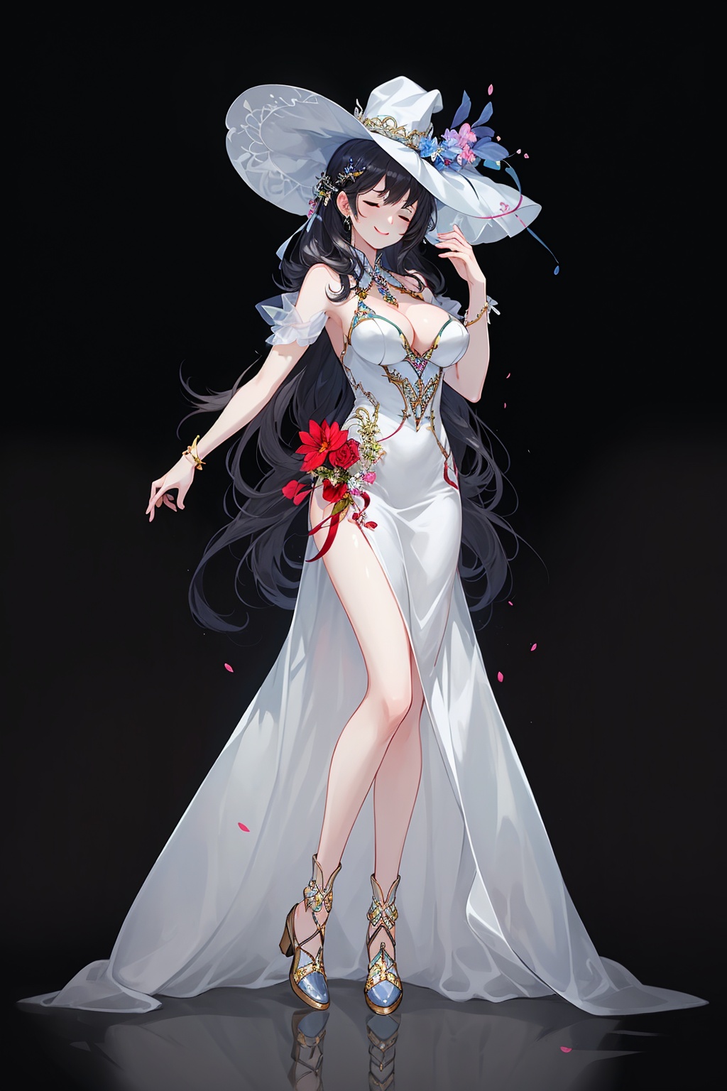 1girl,  long hair,  long dress on Tensor.Art