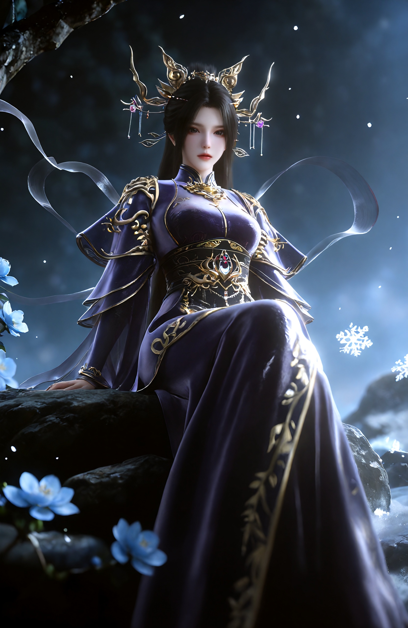 1girl,  long hair,  hair ornament by 天海TianHai on Tensor.Art