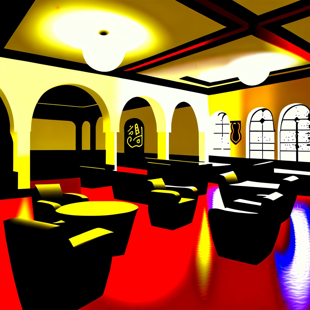 the other used an open social area and meeting space.,  A Famosa,  a complex of a museum on Tensor.Art