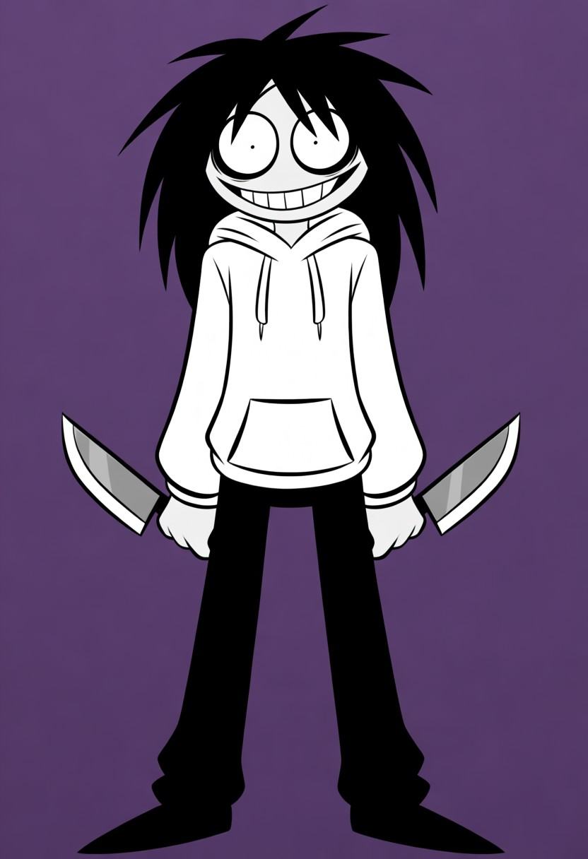 jeff_the_killer_(pastamonsters),  1boy,  solo on Tensor.Art