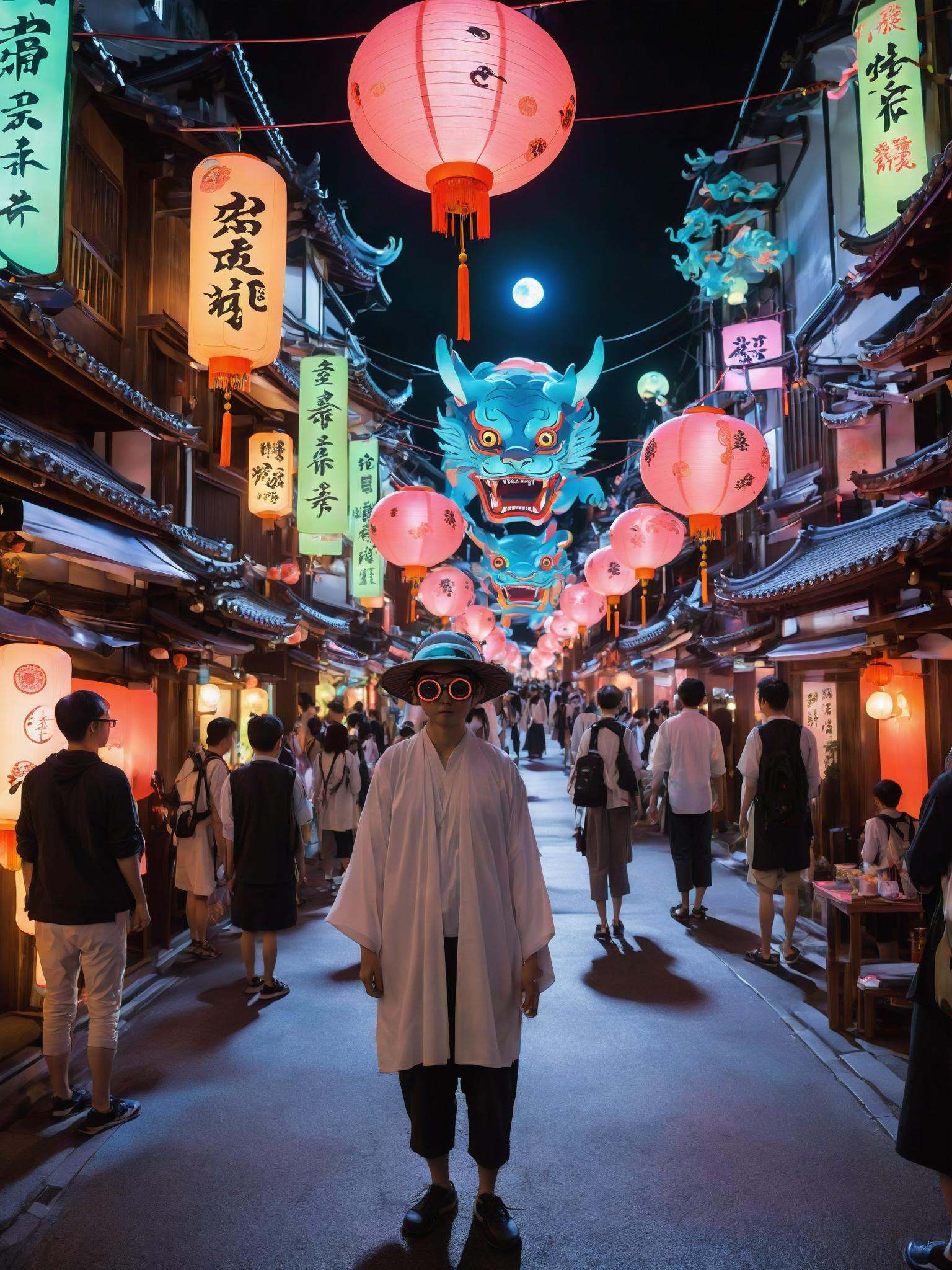 During an annual festival,  the streets transform into an augmented reality playground merging ancient Yokai spirits with...