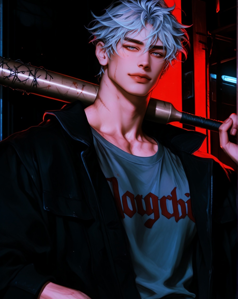 male focus,  solo,  mature on Tensor.Art