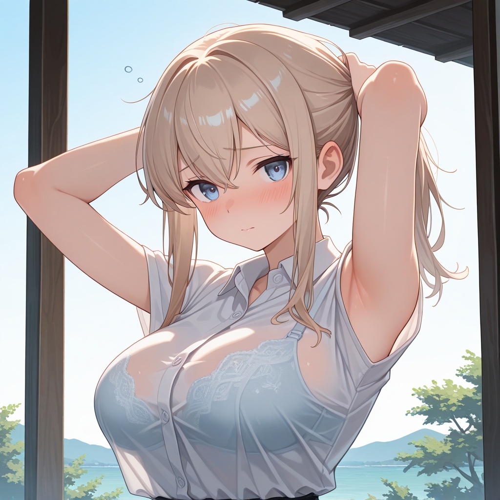 tented_shirt,  1girl,  solo on Tensor.Art