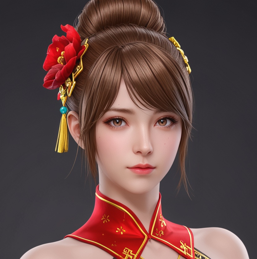 facing viewer,  direct gaze,  1girl by 云落 on Tensor.Art