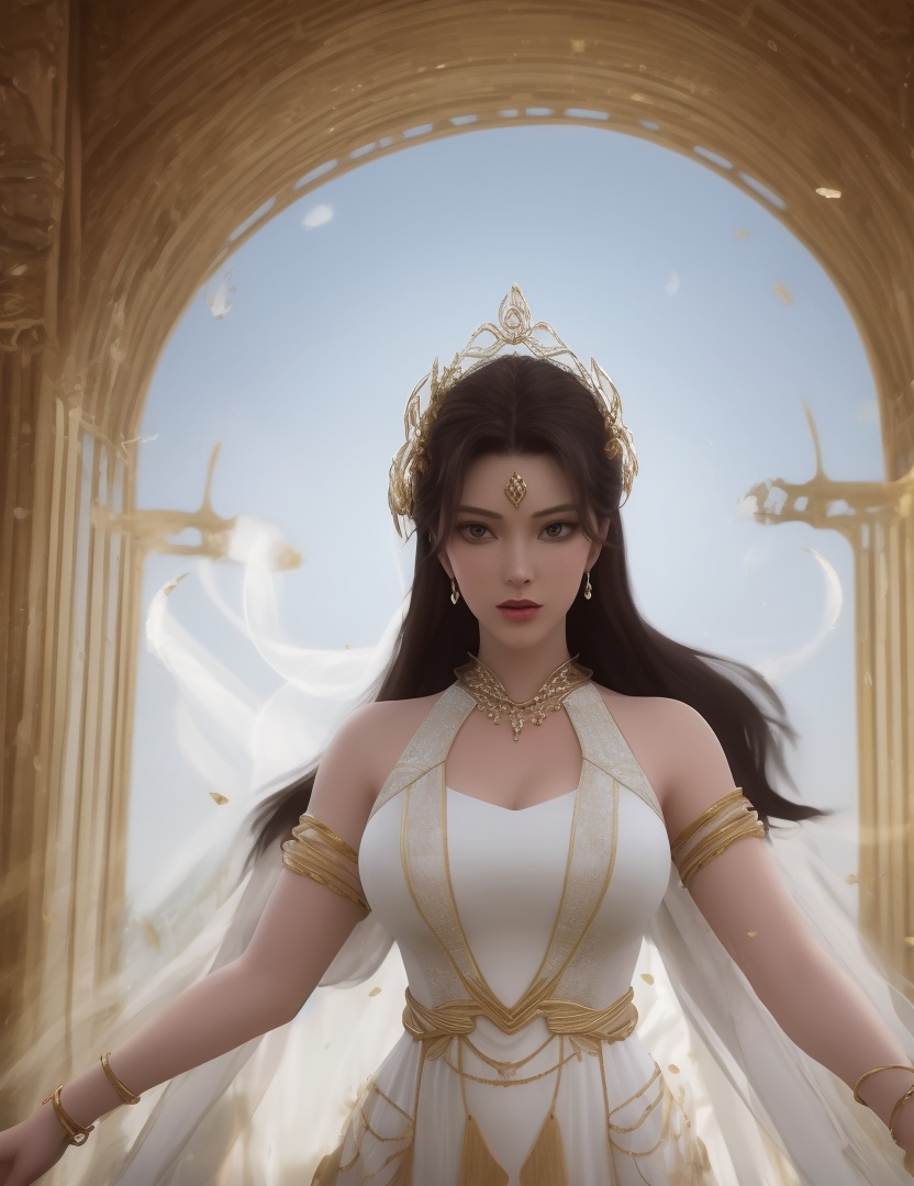 ultra realistic 8k cg, picture-perfect face, flawless, clean, masterpiece, professional artwork, famous artwork, cinematic lighting, cinematic bloom, perfect face, beautiful face, beautiful eyes, ((perfect female body, narrow waist)), red eyes, gorgeous queen, royal, divine, goddess, godlike, (royal palace), fantasy, dreamlike, unreal, science fiction, , beautiful clothes, lace, lace trim, lace-trimmed legwear, nsfw, breasts out,  (rich:1.4), prestige, luxury, jewelry, diamond, gold, pearl, gem, sapphire, ruby, emerald, intricate detail, delicate pattern, sexy, charming, alluring, seductive, erotic, enchanting, hair ornament, necklace, earrings, bracelet, armlet, ,(solo:1.5, ) (1girl:1.8),(,gigantic breasts,)<lora:DA_HenRenDaDi:0.5>