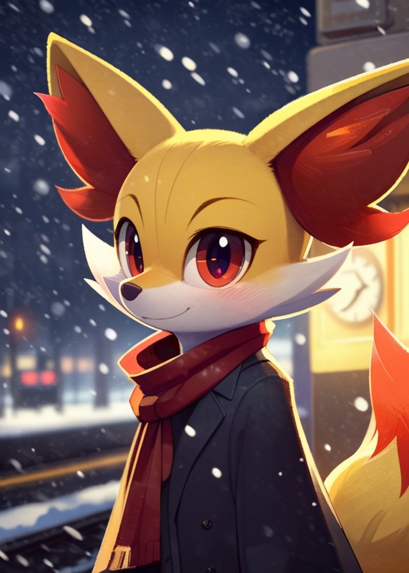 anthro ,  red scarf,  detective cloak on Tensor.Art