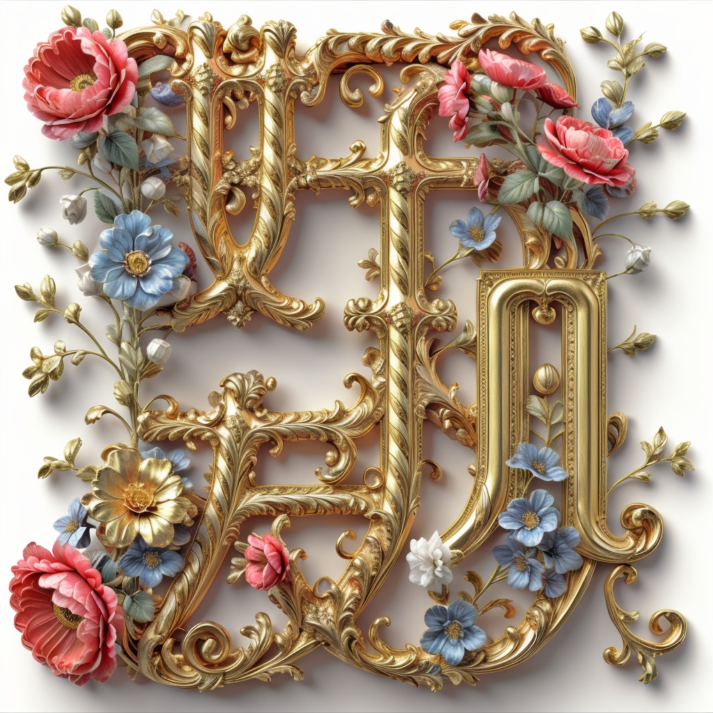 (small RED Flower),carving,((rococo style)),gilding,masterpiece,best quality,<lora:hjyflowertext2--000012:0.66>,(white background:1.5),simple background,slivery,
