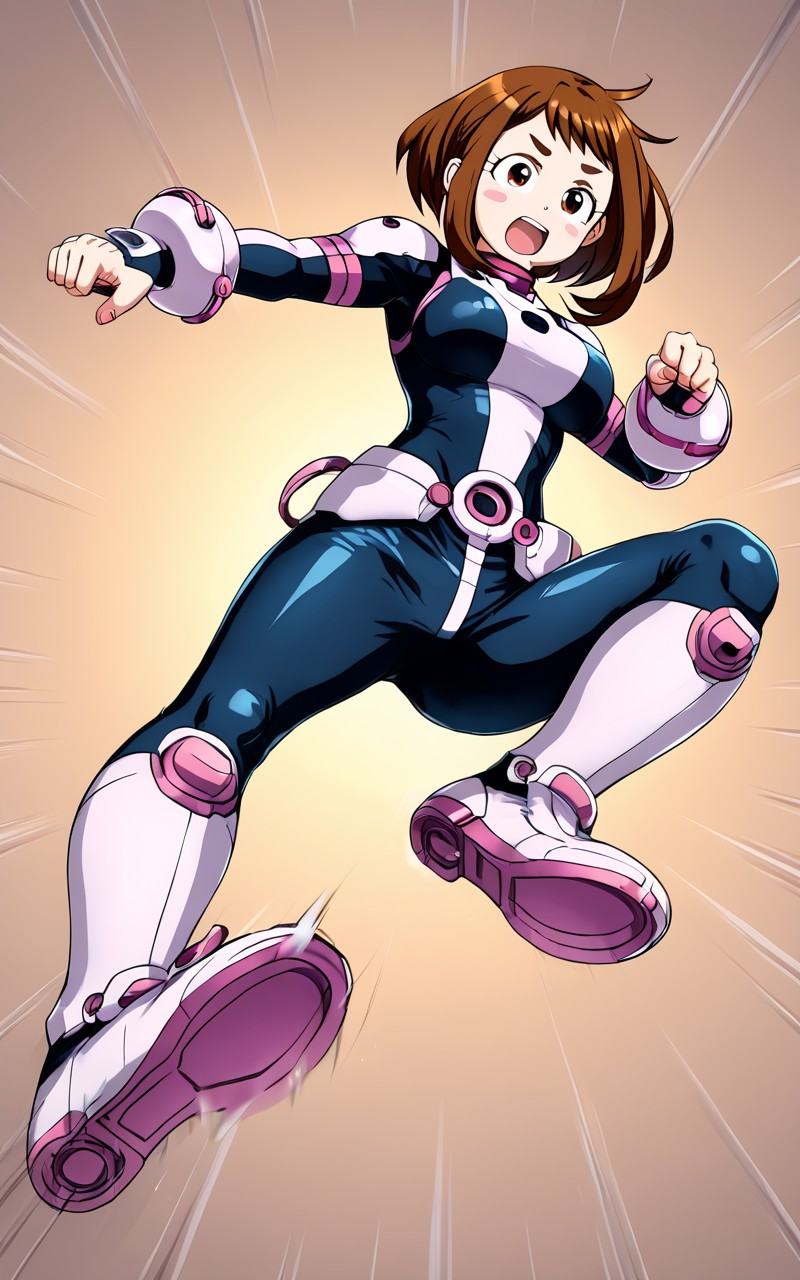 jumpinkick,  florting hair,  speed lines on Tensor.Art