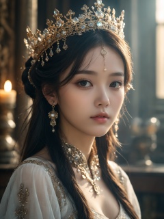 (masterpiece:1.2),(best quality) (high resolution:1.2) extremely beauty,extremely cutie,Transparent and delicate face,( world-weary face:1.2),Crown of large and small skulls (intricate detail),(super detailed),8k hdr,high detail,lots of detail,high quality,soft cinematic lighting,dramatic atmosphere,atmospheric perspective,ulzzang face,teen face,