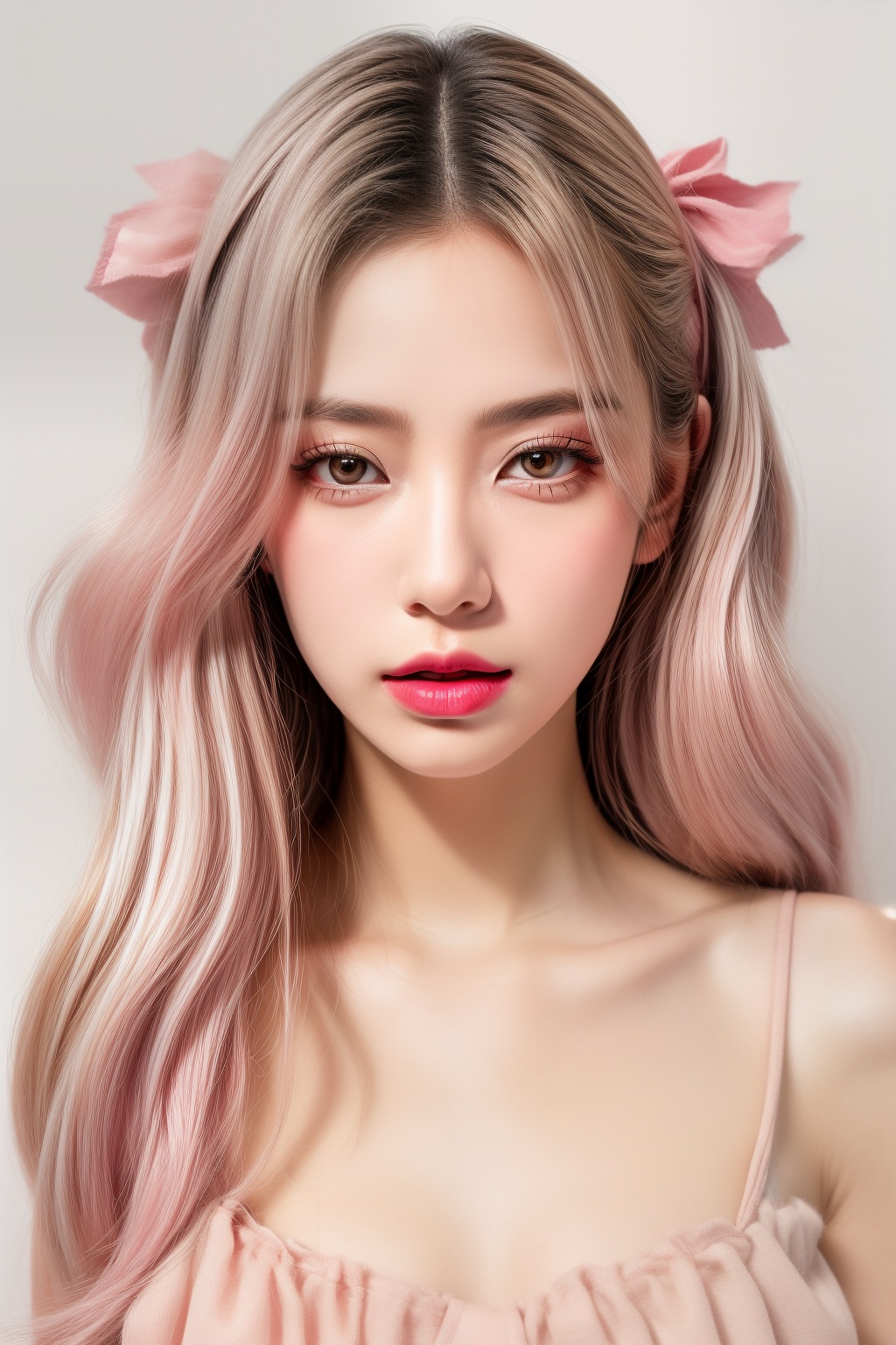 ((nail polish,  eyeliner,  eyelashes on Tensor.Art