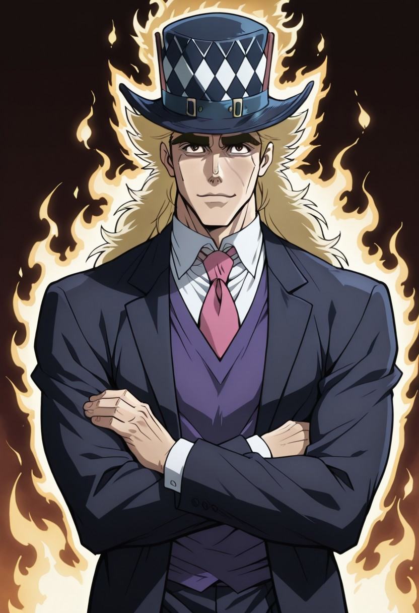 Speedwagon,  1man,  blonde hair on Tensor.Art