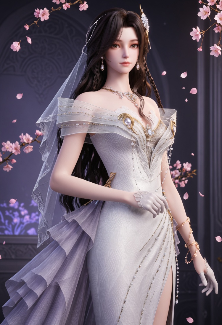 夜未央婚服-国漫-Illustrious光辉 by 云落 on Tensor.Art