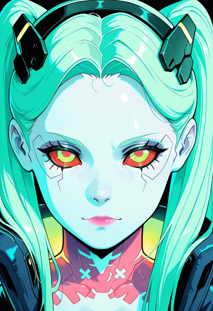 (solo),  (1girl),  rebecca_(cyberpunk) on Tensor.Art