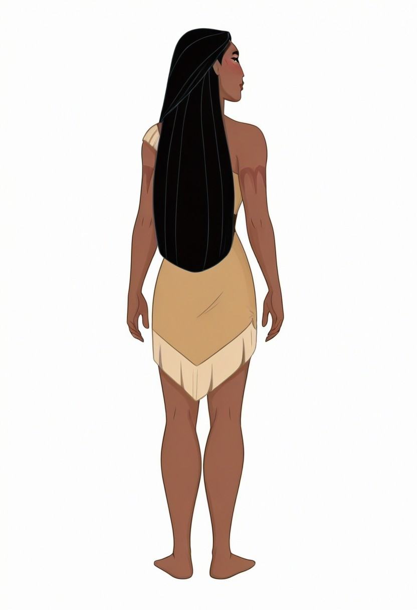 POCAHONTAS,  solo,  dark skin on Tensor.Art