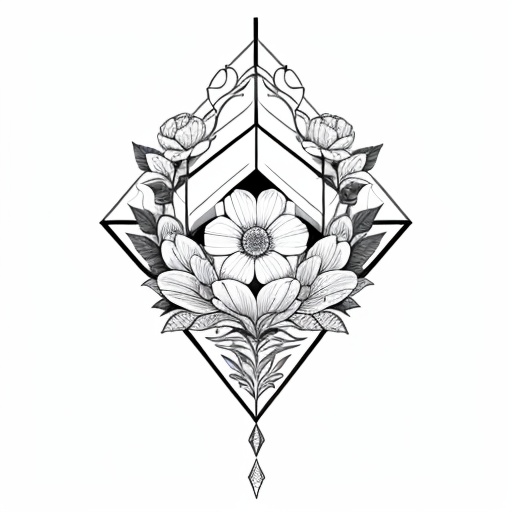 drawing of a minimalist tattoo,  still life,  leaf on Tensor.Art