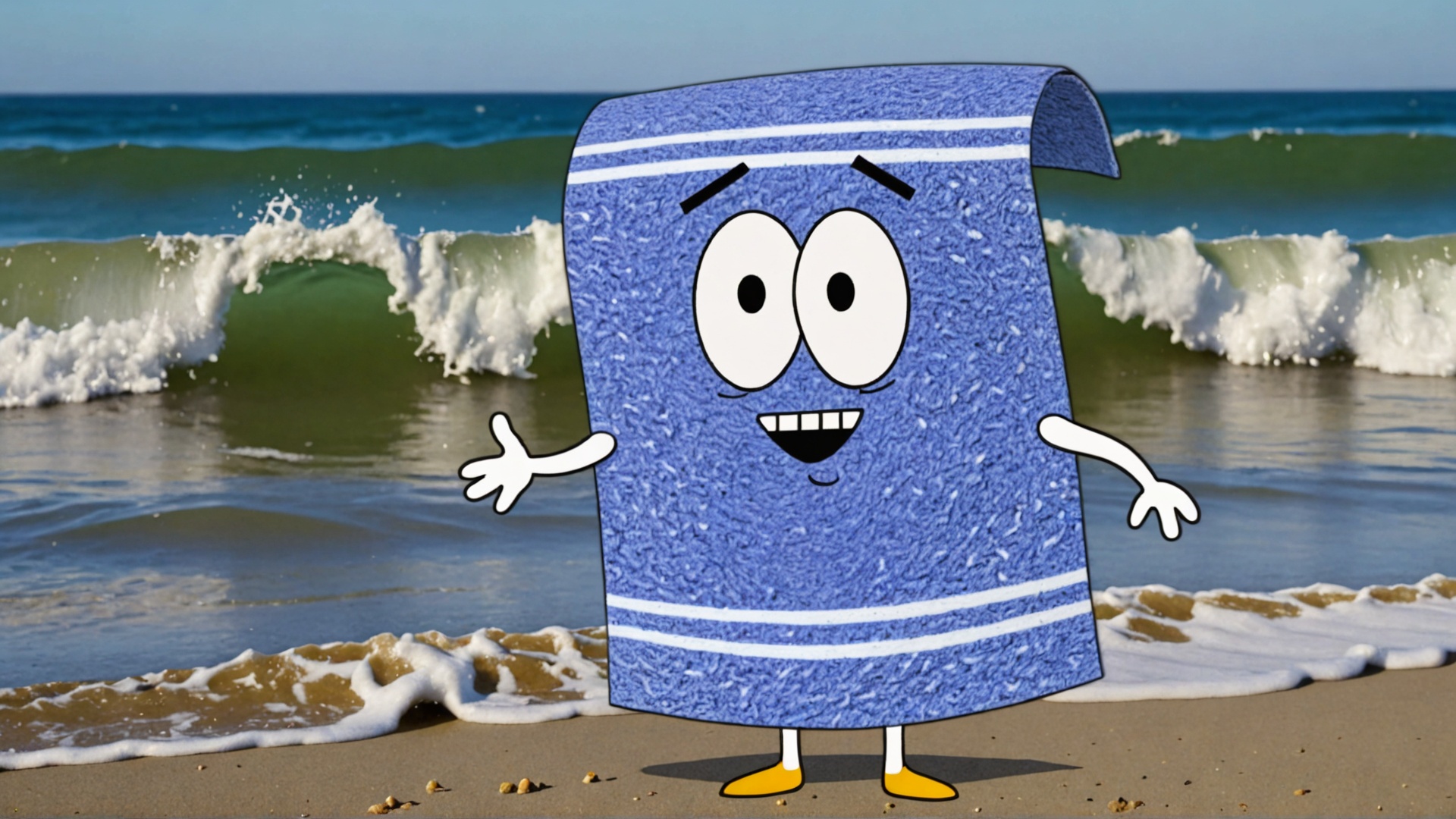 Photo of Towelie surfing in ocean on Tensor.Art
