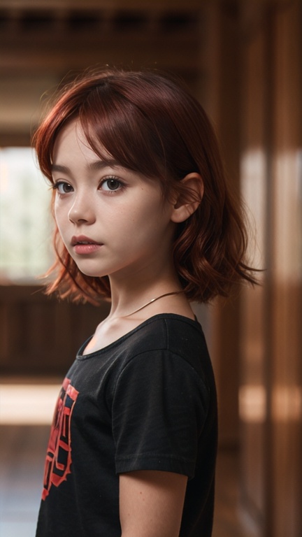 Black child red hair red beard fantasy 4k on Tensor.Art