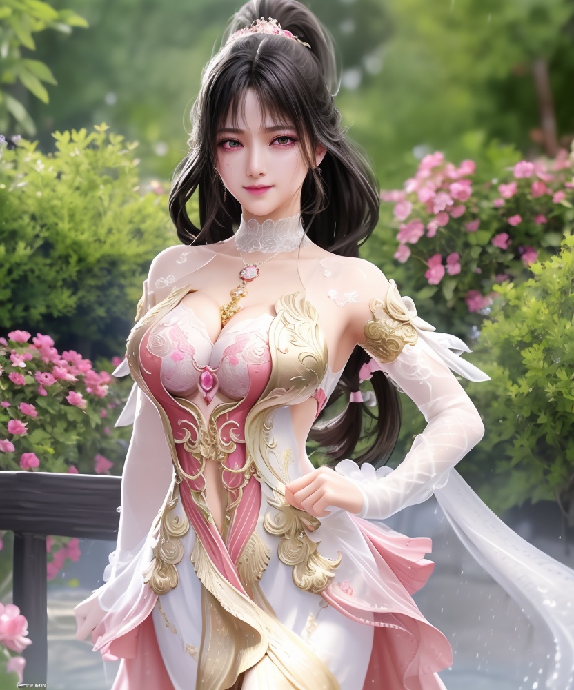 (,1girl, ,best quality, ),looking at viewer, <lora:454-DA-永劫无间-斗罗大陆-小舞:0.8> ,,ultra detailed background,ultra detailed background,ultra realistic 8k cg,  ,masterpiece, (( , )), ultra realistic 8k cg, ,   crying with eyes open,    ,eyelashes,magic,hydrokinesis,sweat, wet, rain, ,       (cleavage), (),