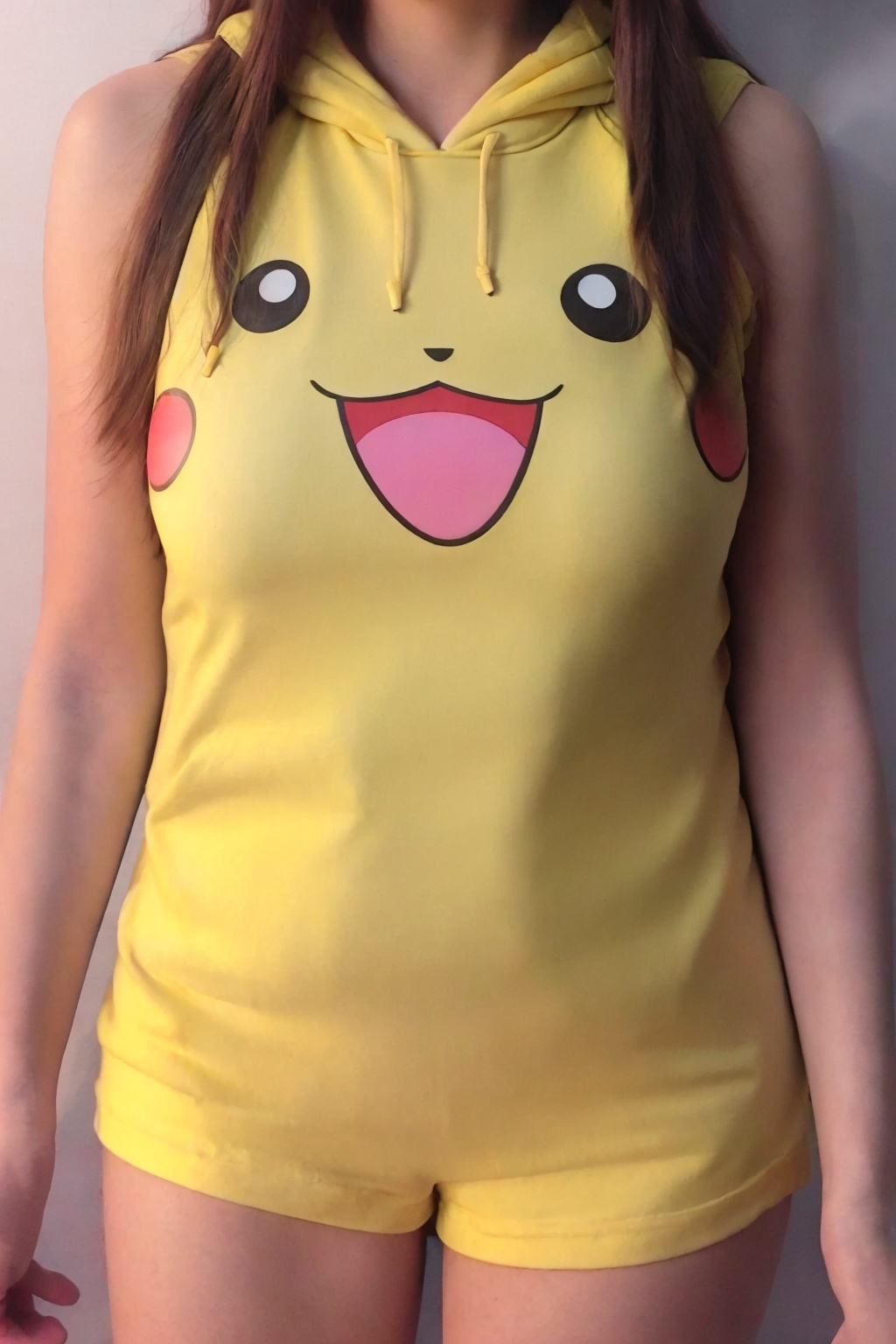 1girl,  pikachu clothes,  Fluffy and soft pajamas on Tensor.Art