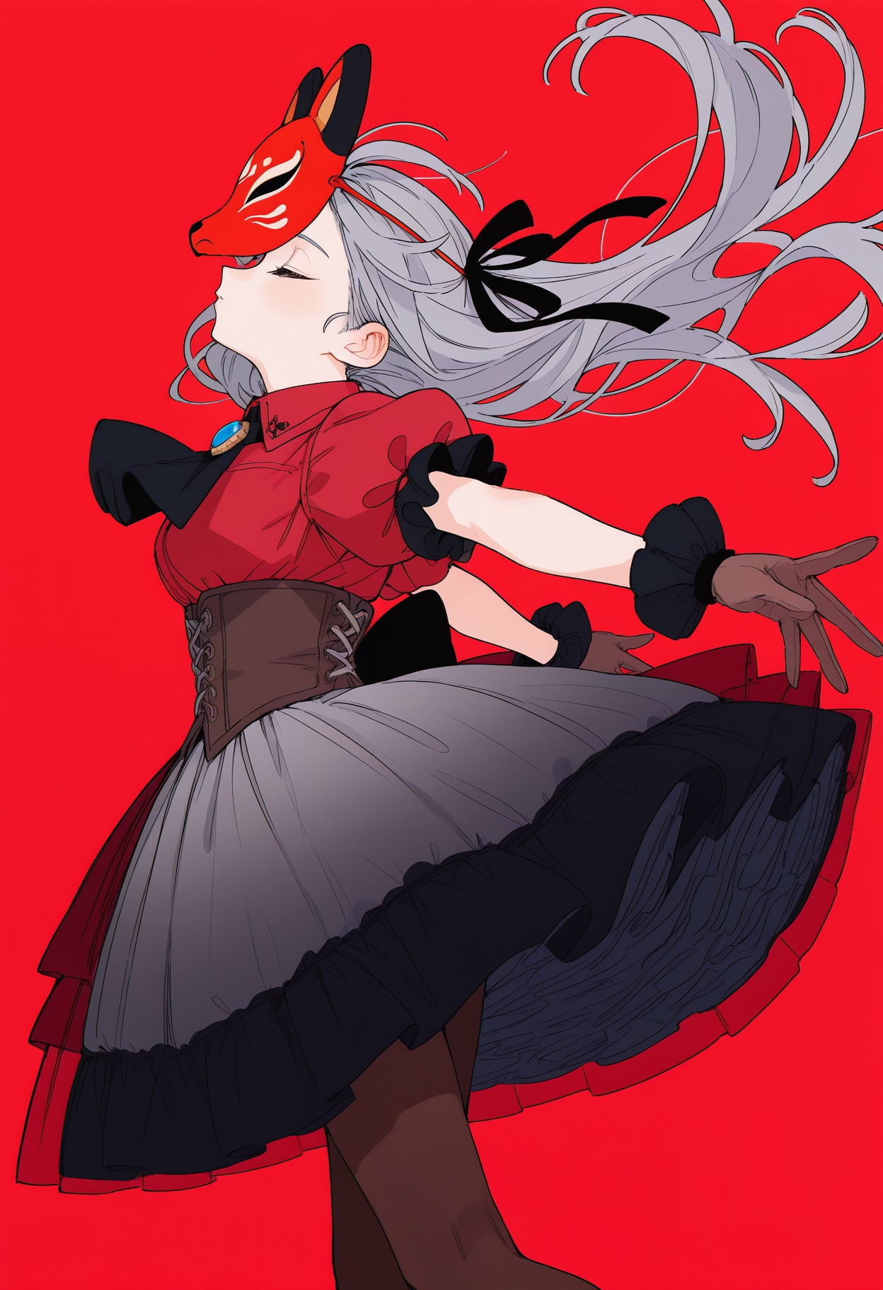 1girl,  solo,  gloves on Tensor.Art