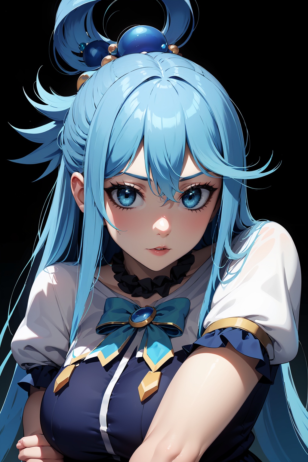 1girl,  masterpiece,  blue hair on Tensor.Art