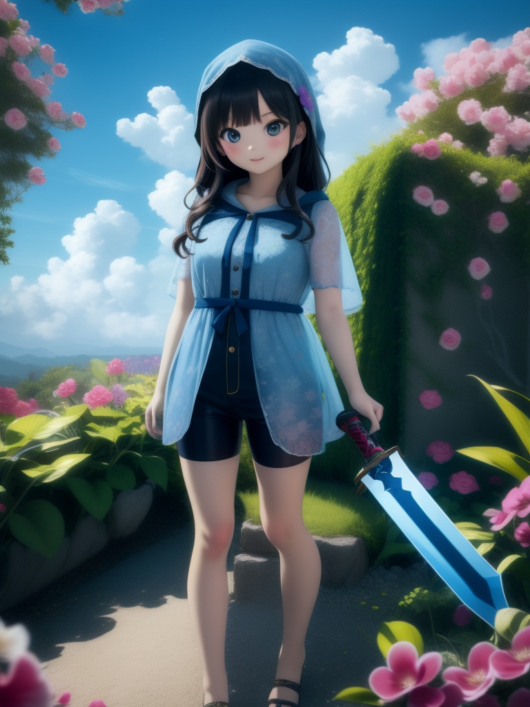 a cute korean girl large-eyed girl,  bangs,  long wavy hair on Tensor.Art