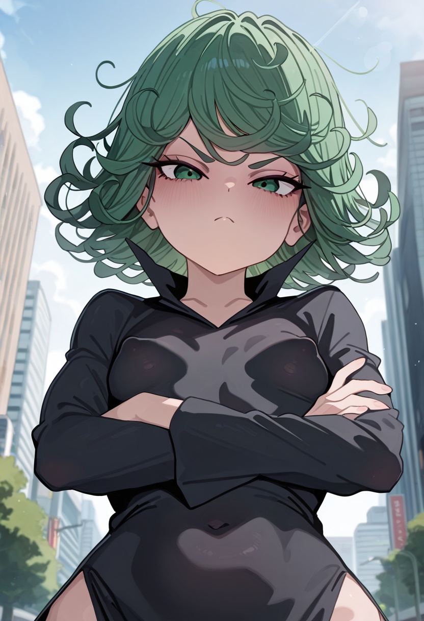 tatsumaki,  from below,  upper body on Tensor.Art