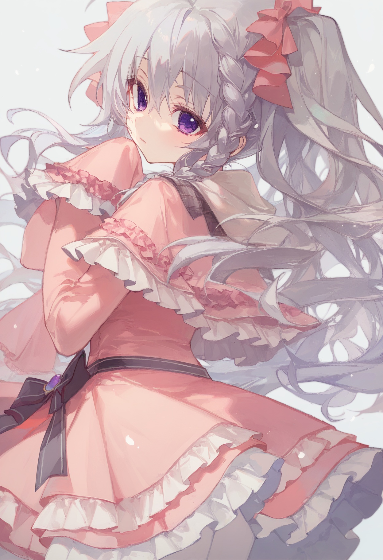 niimi sora, nimi_sora, 9-nine-, <lora:soraxl_noob:0.6>, year 2023, 1girl, alternate costume, dress, frilled dress, frills, lolita fashion, looking at viewer, pink capelet, pink dress, sleeves past fingers, sleeves past wrists, solo, sweet lolita, white pantyhose, best quality, amazing quality, very aesthetic, absurdres, artist:hachio81, artist:kumeki_(kk4615), [[[artist:gishiki_(gshk), akakura, artist:ciloranko, artist:tekito_midori, (artist:ningen_mame:0.4), (artist:hxxg:0.7)]]]