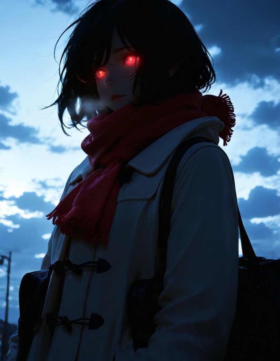 cinematic lighting,  glowing eyes,  1girl on Tensor.Art