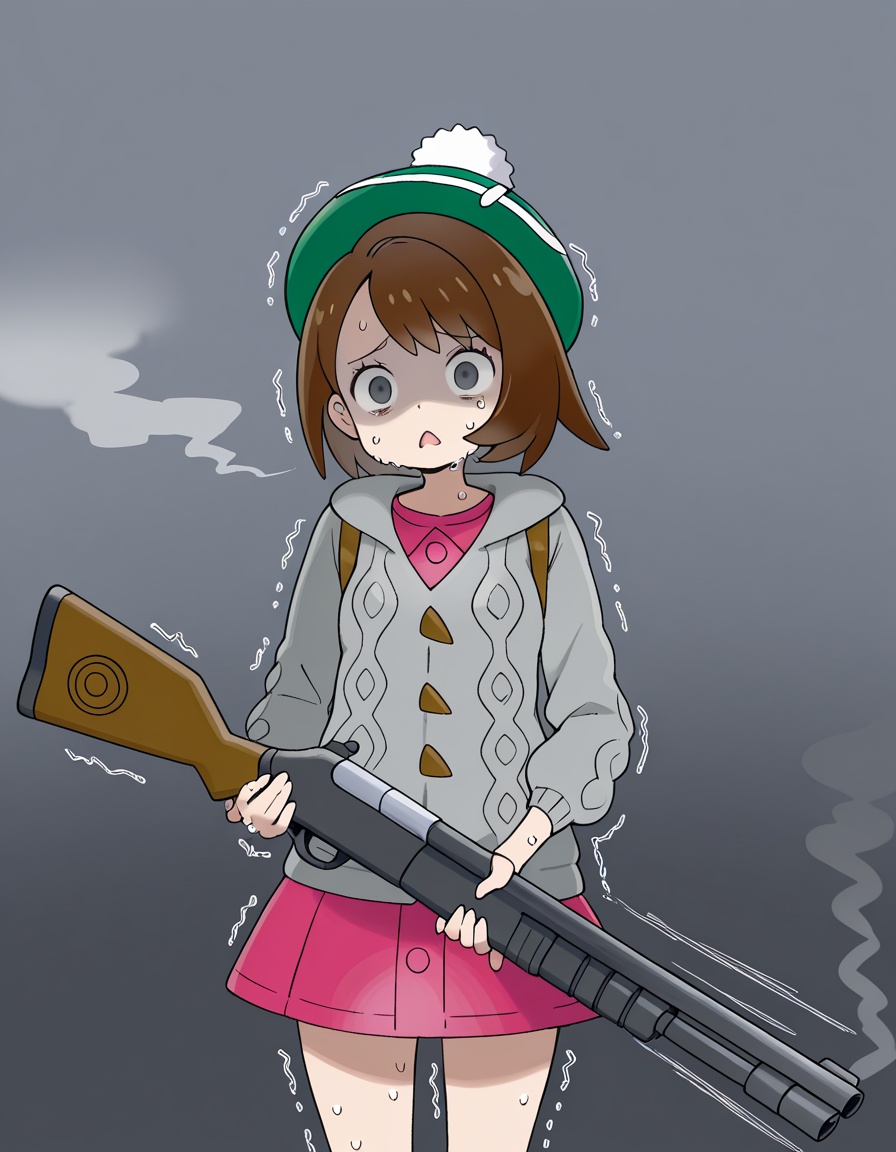 astyle/gloria (pokemon)/,  cardigan,  green hat on Tensor.Art